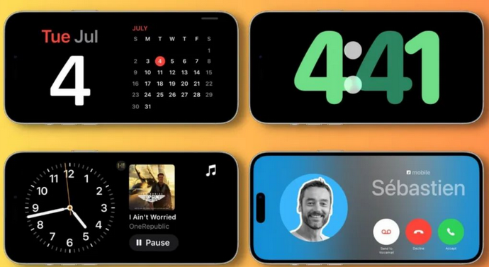红星苹果手机维修分享iOS17横屏充电待机显示有什么好处 