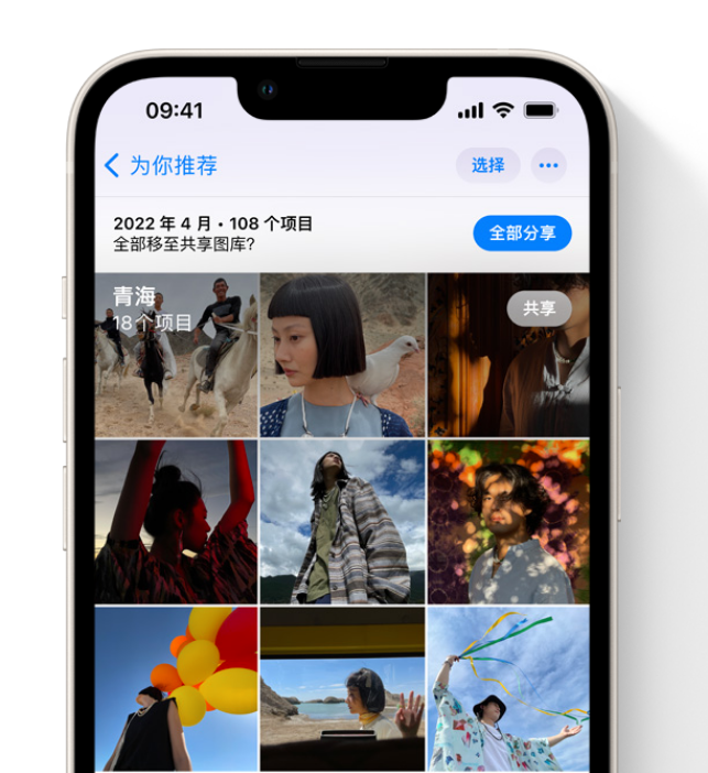 红星苹果维修网点分享在 iPhone 上使用共享图库 